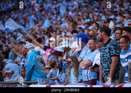 Coventry City fans - Coventry City v Luton Town, Sky Bet Championship Play-Off Final, Wembley Stadium, London, UK - 27th May 2023  Editorial Use Only - DataCo restrictions apply Stock Photo