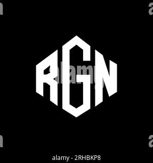 RGN letter logo design with polygon shape. RGN polygon and cube shape ...