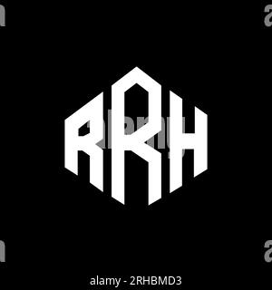 RRH letter logo design with polygon shape. RRH polygon and cube shape ...