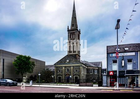 The First Presbyterian Church in Main Street, Bangor, County Down, Northern Ireland. Stock Photo