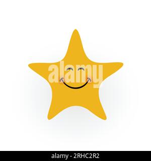 Smile star icon logo - vector illustration Stock Vector