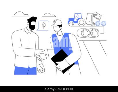 Consulting farmers abstract concept vector illustration. Stock Vector