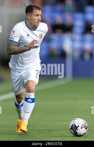 Kieron Morris of Tranmere Rovers during the Sky Bet League Two match between Tranmere Rovers and Harrogate Town at Prenton Park on August 15, 2023 in Birkenhead, England.   (Photo by Phil Bryan/Alamy Live News) Stock Photo