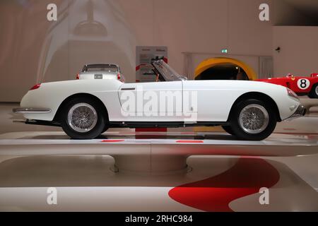 Modena, June 16 2023, MEF Museum Enzo Ferrari, original Ferrari 250 GT cabriolet, 1960 vintage and historical car Stock Photo