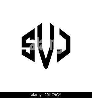 SVJ letter logo design with polygon shape. SVJ polygon and cube shape ...