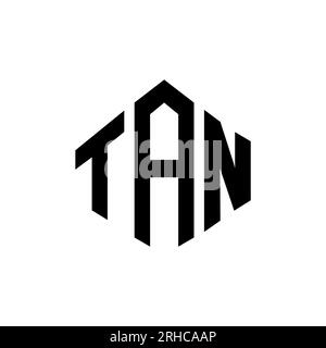 TAN letter logo design with polygon shape. TAN polygon and cube shape ...