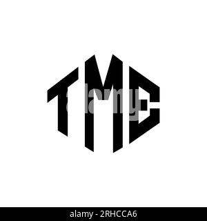 TME letter logo design with polygon shape. TME polygon and cube shape ...