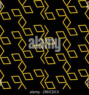 Geometric abstract seamless pattern with zigzag mesh lines stripes background Stock Vector