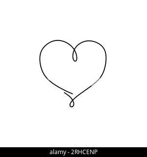 line drawing continues romance arrow. Stock Vector