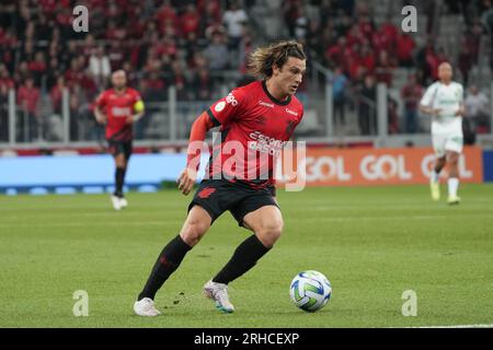 Curitiba, Brazil. 15th Aug, 2023. Canobbio during Athletico e Cuiabá held at Estádio Joaquim Américo Guimarães in Curitiba, PR. Credit: Carlos Pereyra/FotoArena/Alamy Live News Stock Photo