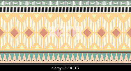 ethnic tribal seamless pattern colorful background ready for fashion textile print vector illustration Stock Vector