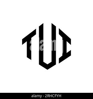 TUI letter logo design with polygon shape. TUI polygon and cube shape ...