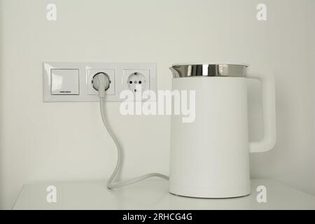 https://l450v.alamy.com/450v/2rhcg4g/electric-kettle-plugged-into-power-socket-on-white-wall-2rhcg4g.jpg