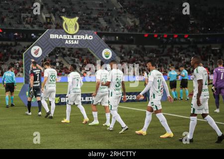 Curitiba, Brazil. 15th Aug, 2023. PR - CURITIBA - 08/15/2023 - BRASILEIRO A 2023, ATHLETICO-PR X CUIABA - Players from Cuiaba enter the field for the match against Athletico-PR at the Arena da Baixada stadium for the Brazilian championship A 2023. Photo: Robson Mafra/ Credit: AGIF/Alamy Live News Stock Photo