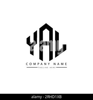 YA, YB, YC, YD, YE, YF, YG, YH, YI, YJ, YK, YL, YM, YN, YO, YP, YQ, YR, YS, YT, YU, YV, YW, YX, YY, YZ. Letter logo design in polygon shape. Stock Vector
