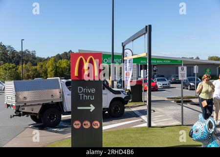 Australia, Mcdonalds restaurant drive thru burgers and chips at Port ...