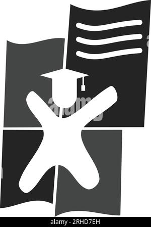 learning logo template Isolated. Brand Identity. Icon Abstract Vector graphic Stock Vector