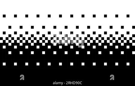 Black and white seamless background in pixel art style. 8 bit dithering backdrop. Vector illustration Stock Vector