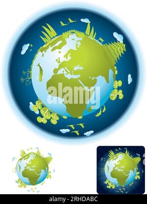 Small Green Planet Stock Vector