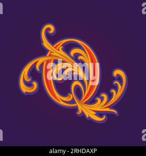 Vintage elegance gold number 0 monogram letter logo vector illustrations for your work logo, merchandise t-shirt, stickers and label designs, poster, Stock Vector