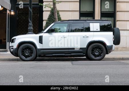 NEW YORK, USA-AUGUST 7, 2023: Land Rover Defender 110 X (L663) Stock Photo