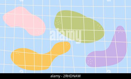 Contemporary vector background with hand drawn organic shapes and lines. Naive abstract backdrop in childish doodle style. Minimal trendy vector Stock Vector