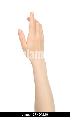 Hand shows virtual touching, isolated on a transparent background ...