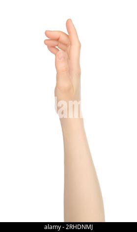 Hand shows virtual touching, isolated on a transparent background ...