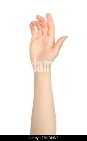 Hand shows virtual touching, isolated on a transparent background ...