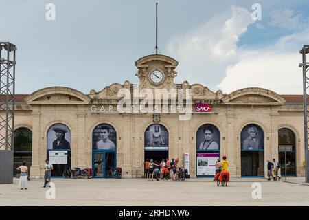 Railway Station, Gare de Sete, Herault, Occitanie, France Stock Photo