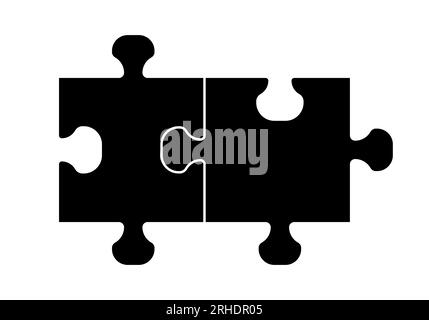 Puzzle pieces vector illustration isolated on white background. Puzzle pieces vector set. Separate puzzle pieces. Stock Vector