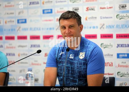 Zagreb, Croatia. 14th Aug, 2023. Coach of HNK Rijeka Sergej Jakirovic  during training session on the Rujevica Stadium, in Rijeka, Croatia, on  August 16, 2023. Rijeka will play tommorow against B36 Torshavn