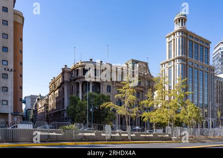 The historic Club de la Union building on Avenida Libertador General Bernardo O'Higgins or La Alameda in Santiago, Chile. Stock Photo