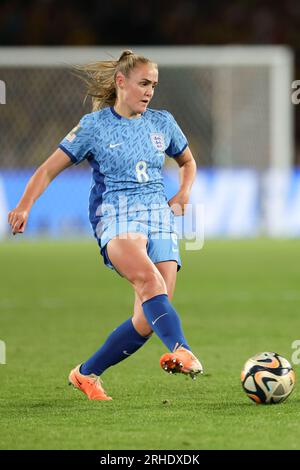 Sydney, Australia. 16th Aug, 2023. Georgia Stanway of England passes the ball during the FIFA Women's World Cup 2023 Semi Final match between Australia Women and England Women at Stadium Australia, Sydney, Australia on 16 August 2023. Photo by Peter Dovgan. Editorial use only, license required for commercial use. No use in betting, games or a single club/league/player publications. Credit: UK Sports Pics Ltd/Alamy Live News Stock Photo