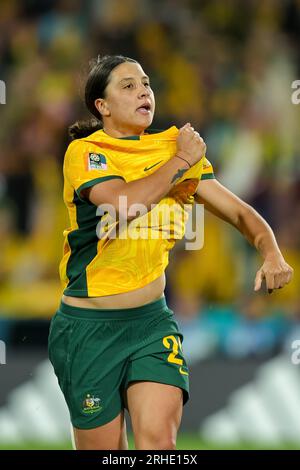 Australia's Sam Kerr celebrates scoring their side's first goal of the