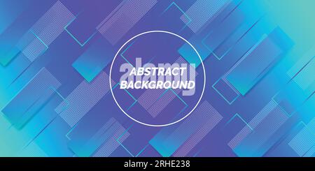 Abstract background with rectangle shape geometric blue composition, modern template for website, banner art, poster design, vector Stock Vector