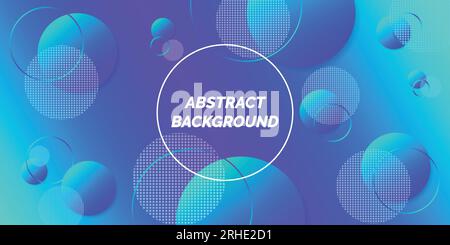 Abstract background with 3d balls geometric blue composition, modern template for website, banner art, poster design, vector Stock Vector