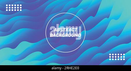 Abstract background with liquid shape simulation blue composition, modern template for website, banner art, poster design, vector Stock Vector