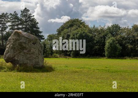 The Longstones “Adam & Eve” part of the UNESCO World Heritage Site of Stonehenge, Avebury and Associated Sites located in Wiltshire, England, UK. This Stock Photo