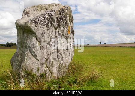 The Longstones “Adam & Eve” part of the UNESCO World Heritage Site of Stonehenge, Avebury and Associated Sites located in Wiltshire, England, UK. This Stock Photo