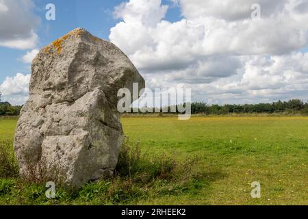 The Longstones “Adam & Eve” part of the UNESCO World Heritage Site of Stonehenge, Avebury and Associated Sites located in Wiltshire, England, UK. This Stock Photo