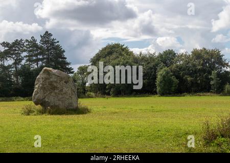 The Longstones “Adam & Eve” part of the UNESCO World Heritage Site of Stonehenge, Avebury and Associated Sites located in Wiltshire, England, UK. This Stock Photo