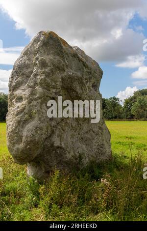 The Longstones “Adam & Eve” part of the UNESCO World Heritage Site of Stonehenge, Avebury and Associated Sites located in Wiltshire, England, UK. This Stock Photo