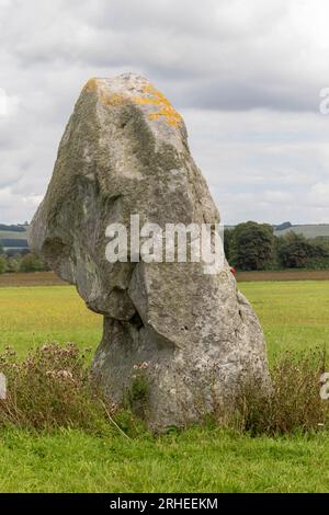 The Longstones “Adam & Eve” part of the UNESCO World Heritage Site of Stonehenge, Avebury and Associated Sites located in Wiltshire, England, UK. This Stock Photo