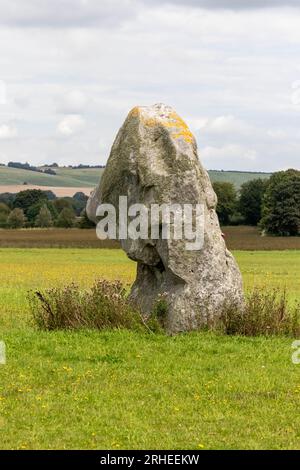 The Longstones “Adam & Eve” part of the UNESCO World Heritage Site of Stonehenge, Avebury and Associated Sites located in Wiltshire, England, UK. This Stock Photo