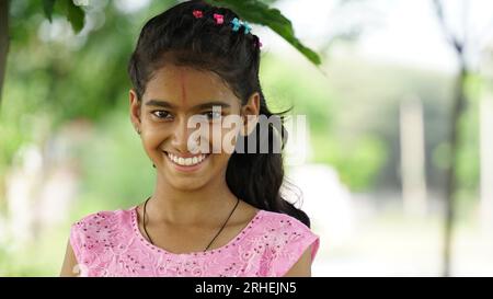 Portrait of a happy laughing girl. Close-up portrait of her she nice-looking attractive lovely healthy glad cheerful cheery foxy ginger girl enjoying Stock Photo