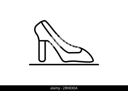 High Heels Icon. Icon related to clothes icon set. line icon style. Simple vector design editable Stock Vector