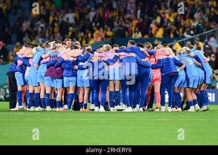 Sydney, Australia. 16th Aug, 2023. The England women national soccer team are seen during the FIFA Women's World Cup 2023 match between Australia and England held at the Stadium Australia in Sydney. Final score England 3:1 Australia (Photo by Luis Veniegra/SOPA Images/Sipa USA) Credit: Sipa USA/Alamy Live News Stock Photo