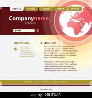 Website Template Vector Stock Vector