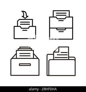 Archive icon vector. archive storage icon vector. folders icon. Stock Vector
